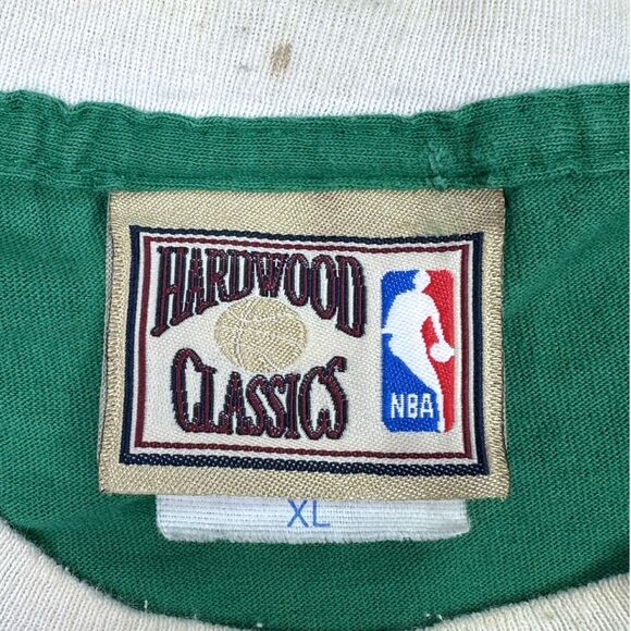 Vintage Hardwood Classics x Majestic Boston Celtics Ringer Tee - Size XL - Picture 3 of 11